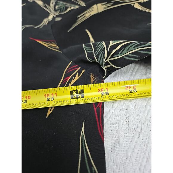 Premier International for Men Black W Tropical Print Palm Trees Shirt Sz Lg READ - Picture 5 of 6